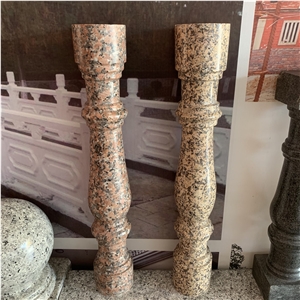 Hand Carved Granite Baluster Railing For Outdoor Balcony