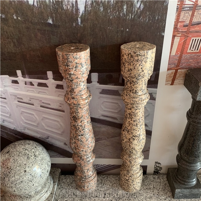 Hand Carved Granite Baluster Railing For Outdoor Balcony