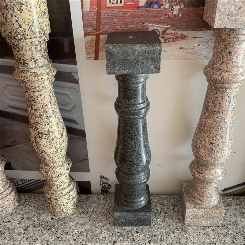 Hand Carved Granite Baluster Railing For Outdoor Balcony