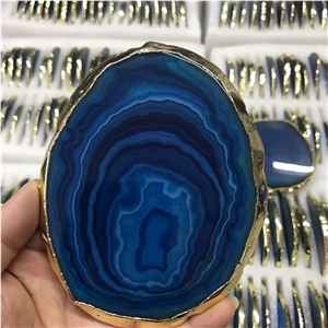 Natural Agate Stone Coasters For Hotel And Restaurant Decor