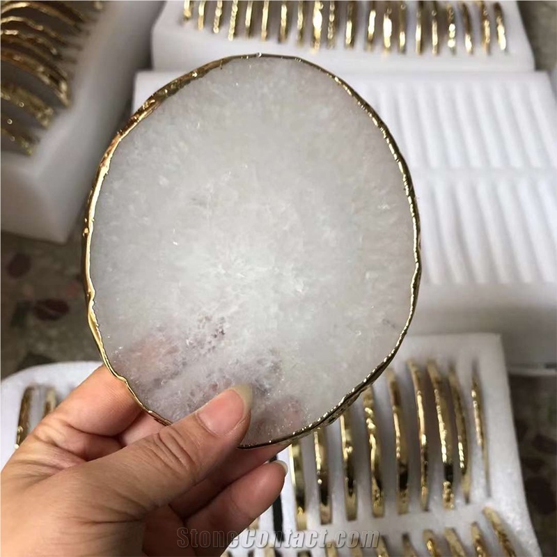 Natural  Agate Stone Coasters For Hotel And Restaurant Decor
