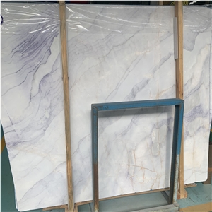 Purple And White Exotic Stone Slab For Home Decor