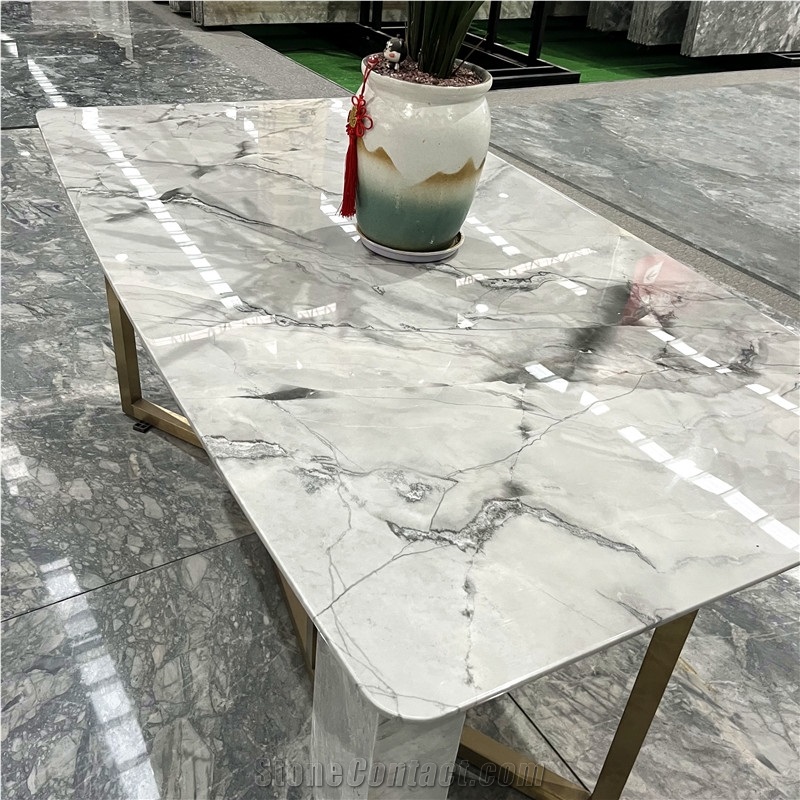 Top Quality Grey Marble Table For Home Hotel Furniture Decor