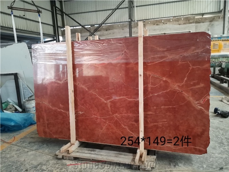 New Rosso Alicante Marble Slabs