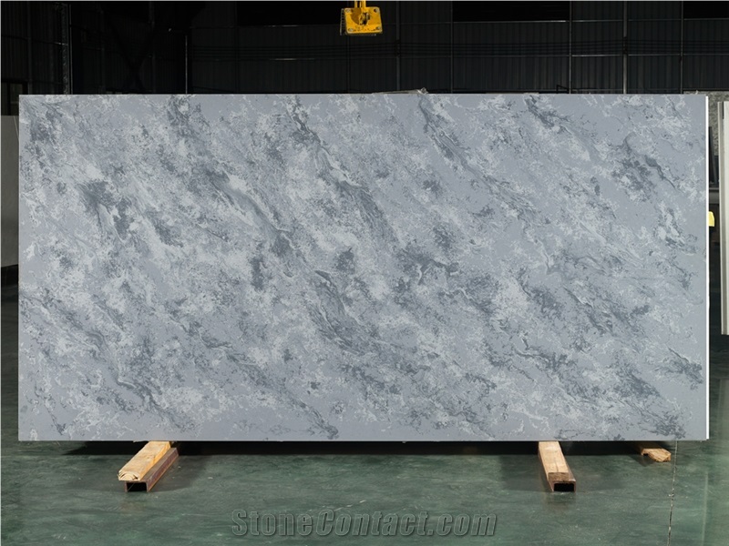 China Concrete Grey Quartz Slabs 4201H