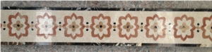 Interior Design Waterjet Stone Border Marble Floor Molding