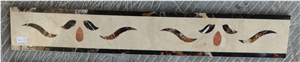 Interior Stone Wall Molding Marble Waterjet Floor Trim Decos