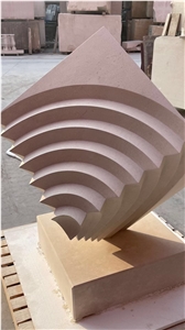 Outdoor Stone Sculpture French Limestone Abstract Art Statue