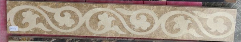 Stone Design Floor Trim Decos Marble Light Emperador Border