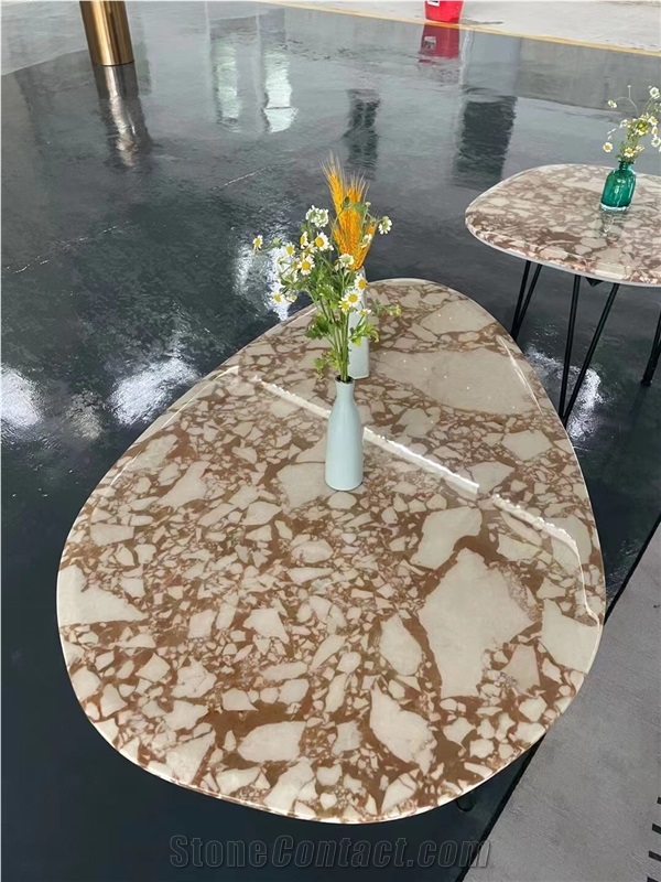 Stone Restaurant Cafe Table Granite Labradorite Round Top