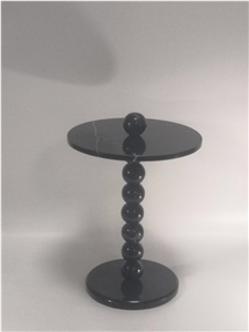 Stone Side Cafe Table Marble Marquina Hotel Furniture Design