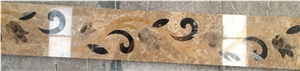 Stone Waterjet Floor Trim Marble Emperador Skirting Boards