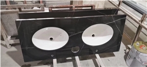 Stone Yacht Vanity Top Marble Marquina Commercial Bath Top