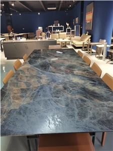 Waterjet Stone Table Tops Quartzite Restaurant Dining Table