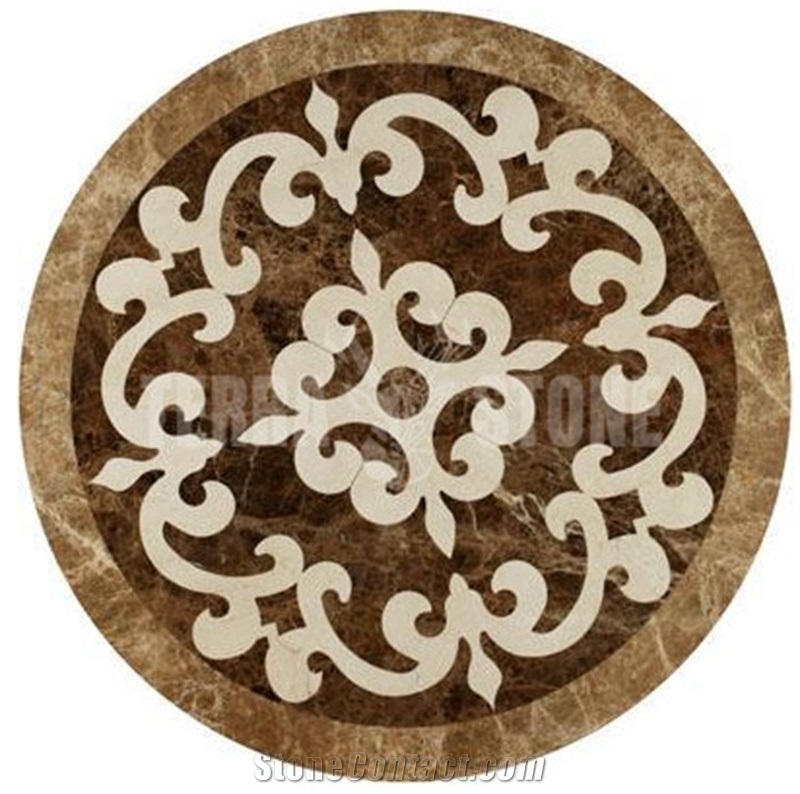 Factory Produce Customized Waterjet Marble Medallion