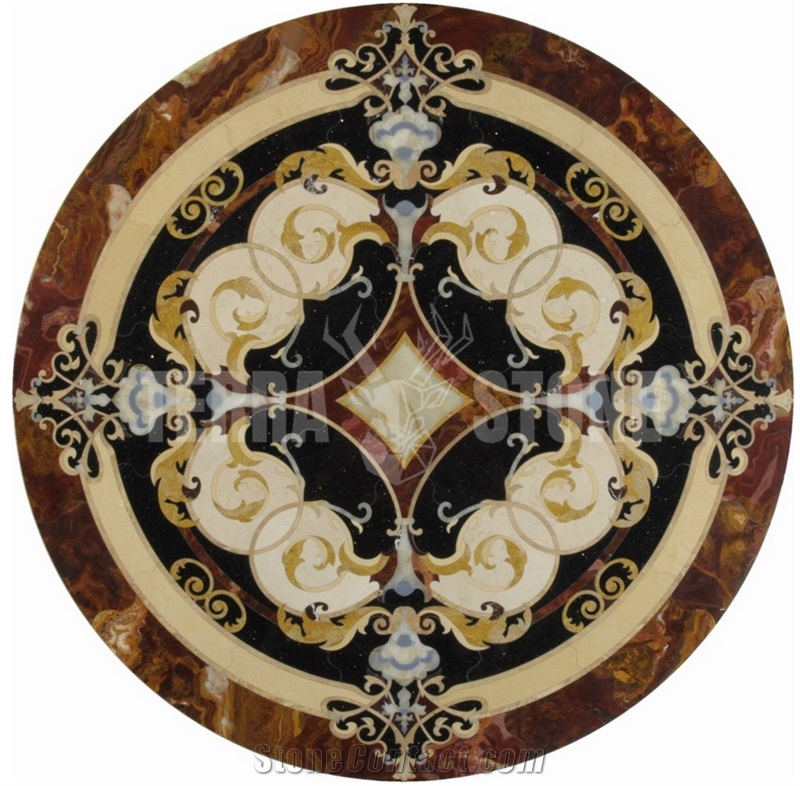 Flooring Medallions Flower Waterjet Mosaic Parquet Marble