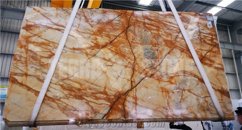 Italy Factory Cheap Natural Siena Gold Marble Slabs