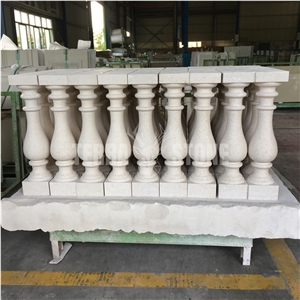 Natural Cream Limestone Stair Balustrade And Railing