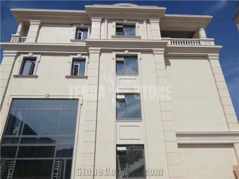 Portugal Beige Limestone For Villa Exterior Wall Cladding