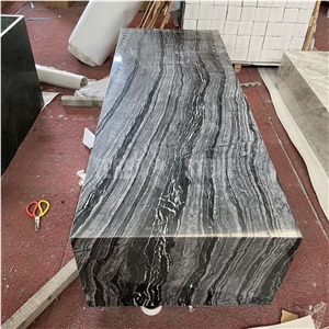Silver Wave Marble Rectangle Table Tops Home Furniture