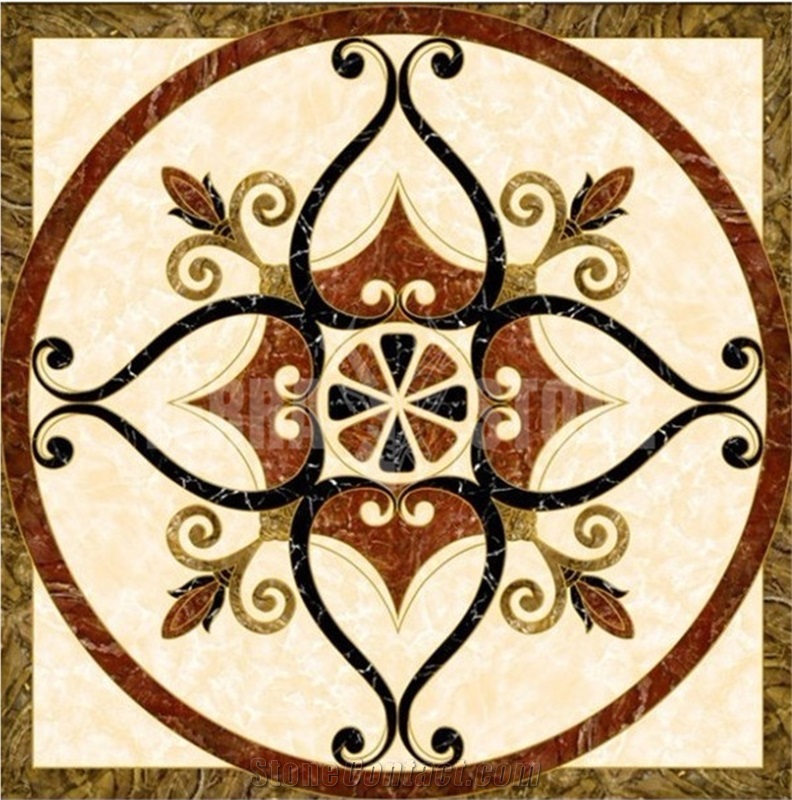 Stone Waterjet Medallion Patterns, Medallion Floor Tile