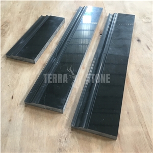 Wholesale Black Nero Marquina Trim Decoration Baseboard