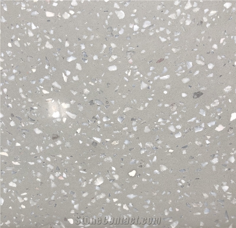 Concrete Grey Terrazzo Ligh Grey Terrazzo White Marble Chips