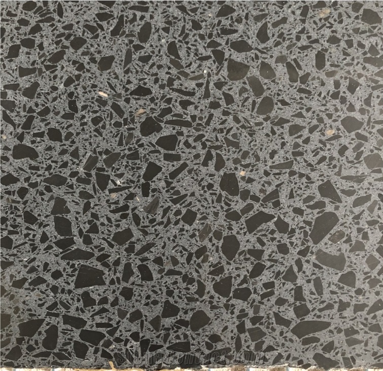 Nero Ebano Terrazzo Cement Marble Black Terrazzo Honed 1