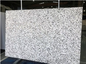 White Color Terrazzo Tile Recycled Stone Esco Terrazzo