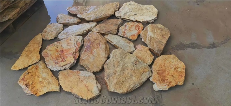 Cheap Landscaping Beige Stone Stepping Stones Split Face