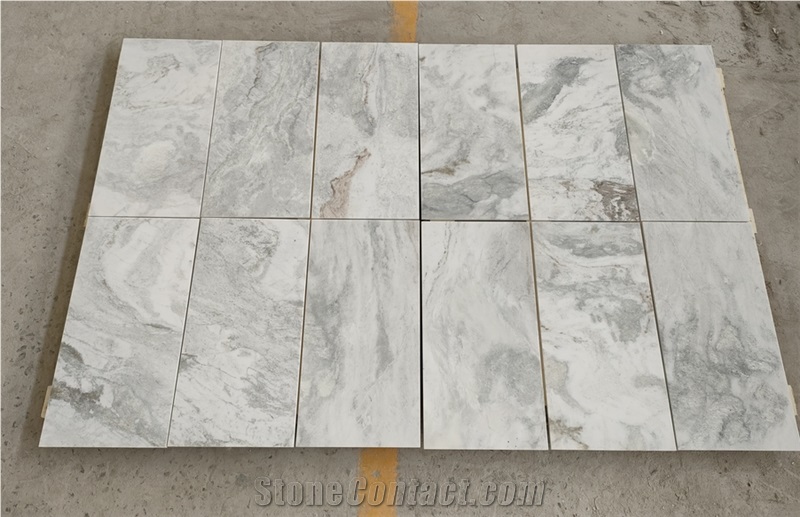 Glorious White Marble China Calacatta Snow White Marble Tile