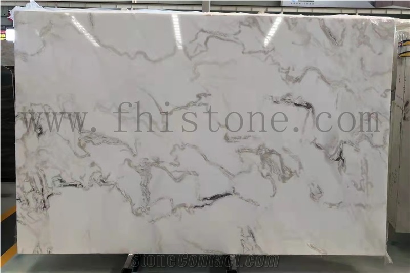 Italy Natural Fendi White Marble Davinci White Marble Slab from China 