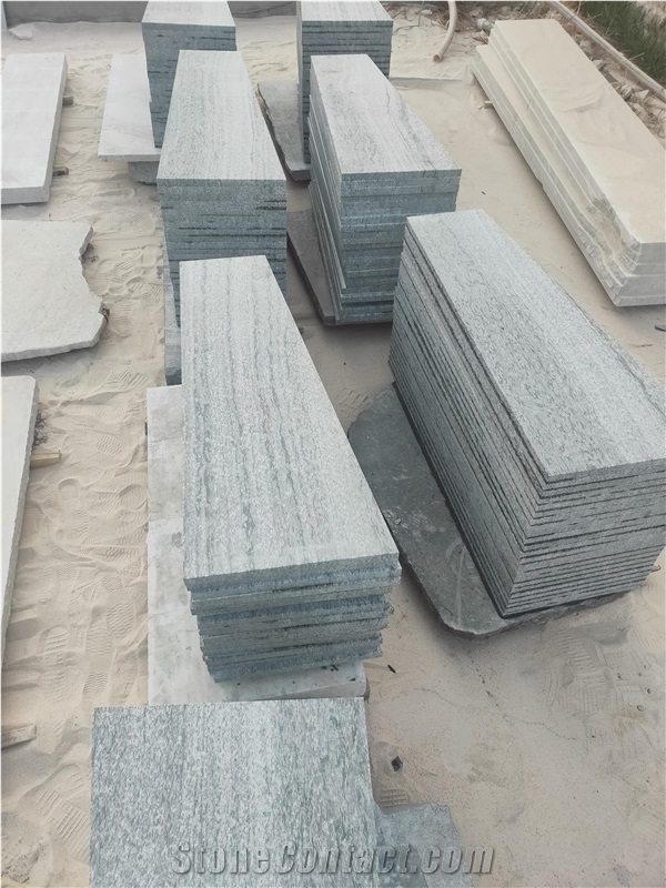 Wholesale Green Wooden Granite Flamed Water Brushed