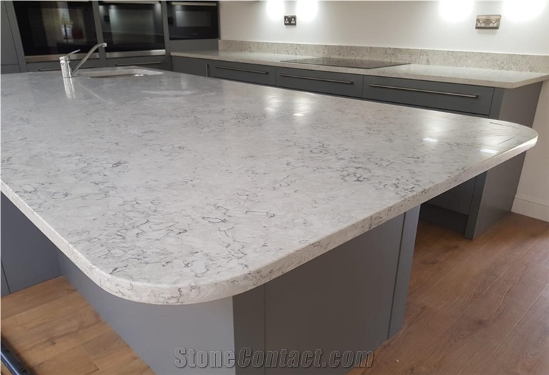 Artificial Quartz Engineered Stone Kitchen Counter Top