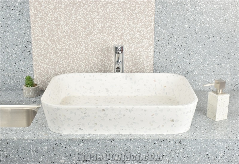 Artificial Stone Terrazzo Bathroom Sink