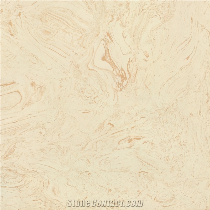 Beige Color Artificial Marble Slabs For Market Peoject