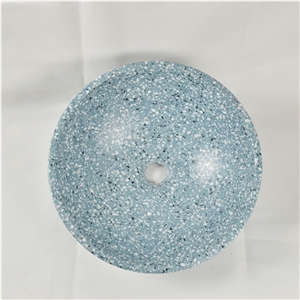 Blue Terrazzo Stone Round Sink