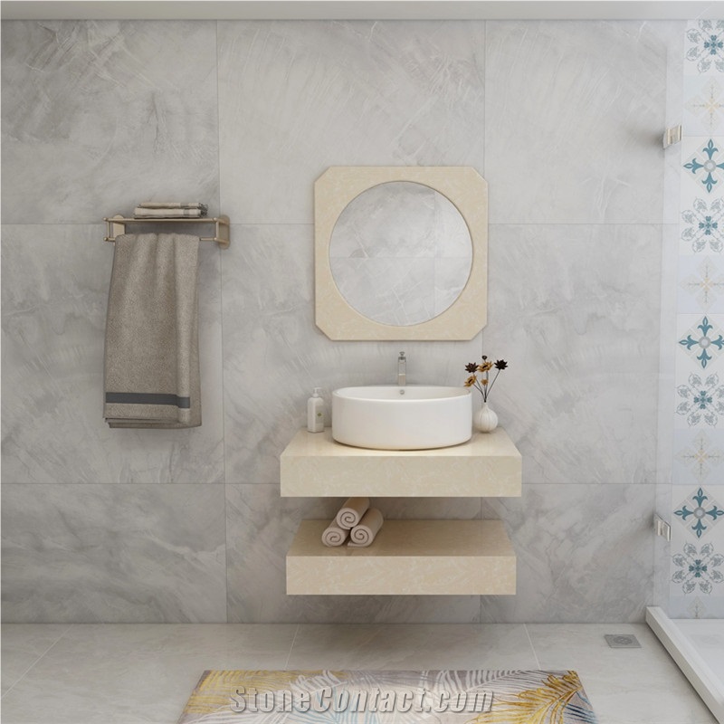 Carrara White Artificial Marble Bathroom Basin