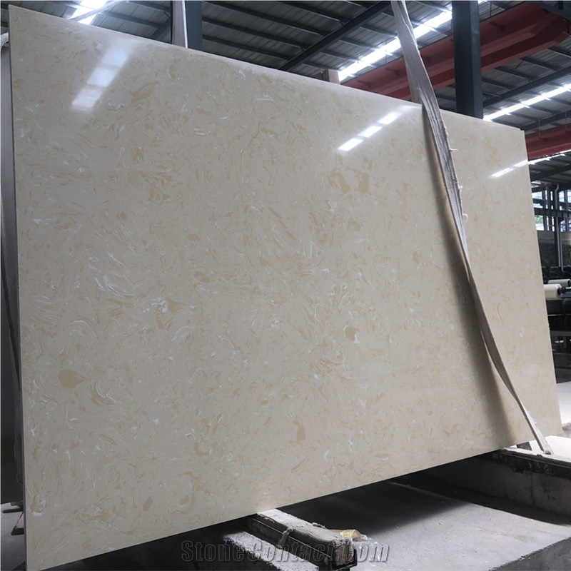 Light Royal Beige Artificial Marble Engineered Stone Slabs