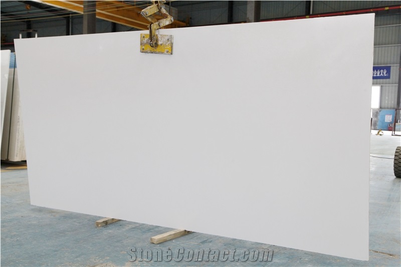 Prime Pure White Snow Crystal Best Sell Artificial Marble