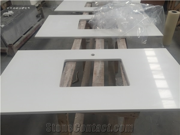 Prime Pure White Snow Crystal Best Sell Artificial Marble