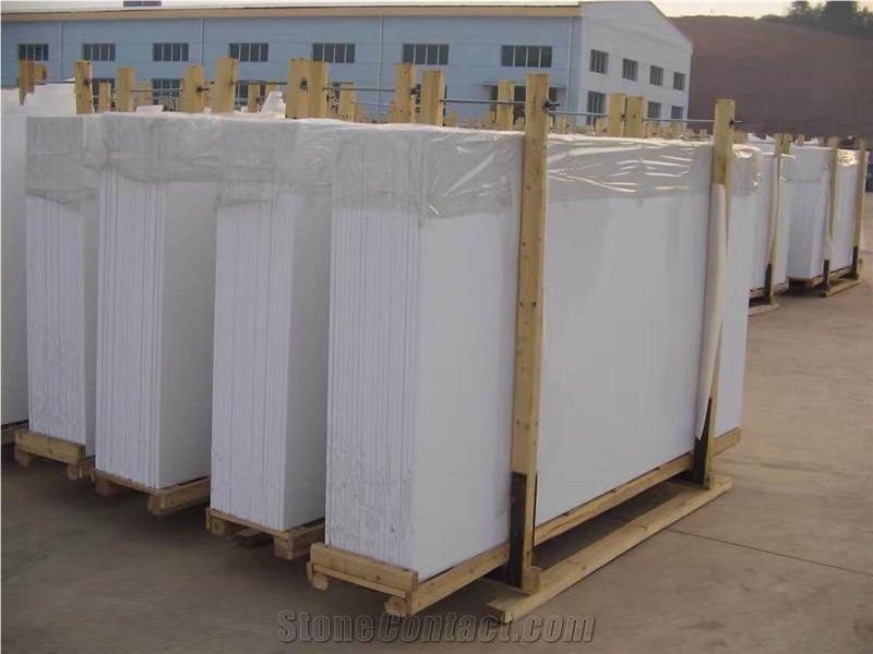 Snow White Pure White Artificial Marble Low Factory Price