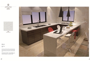 Solid Surface Artificial Quartz Kitchen Countertop