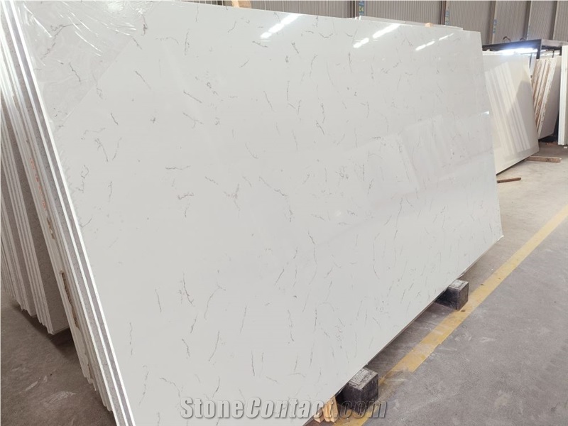 Carrara With Brown Veins Artificial Engineered Quartz Slabs