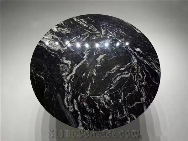 Black & White Exotic Granite Polished/Leathered Table Tops