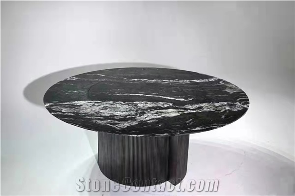 Black & White Exotic Granite Polished/Leathered Table Tops