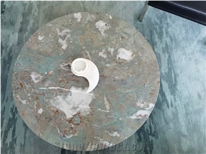 Brown/Green Marble Table Tops Polished/Leathered