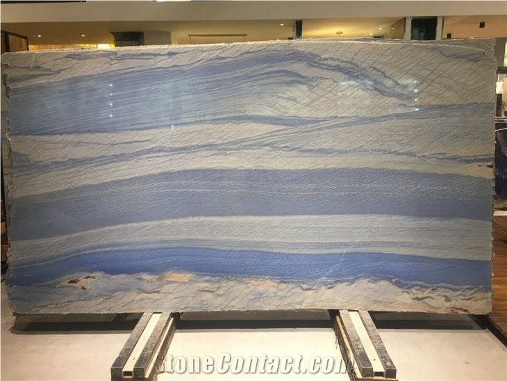 Azul Macaubas Blue Sky Quartzite Slab Bathroom Tile