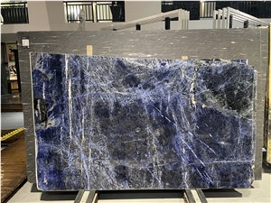 Blue Stone Polished Sodalite Quartzite Dark Blue Slab