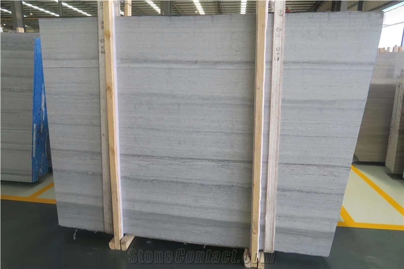 China Cheap Blue Wooden Vein Marble Slab Tile